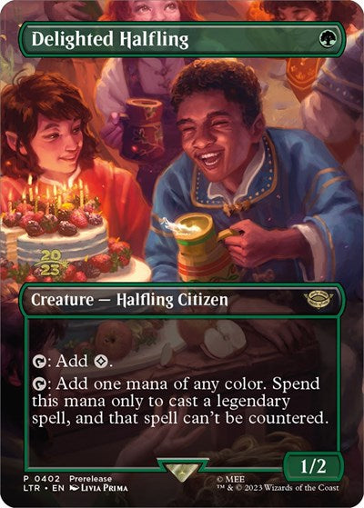 Delighted Halfling (0402) (Promos: Prerelease Cards) Light Play Foil
