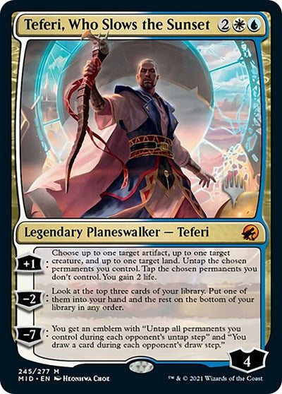 Teferi, Who Slows the Sunset (Promo Pack: Innistrad: Midnight Hunt) Near Mint