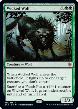 Wicked Wolf (Throne of Eldraine) Damaged / Poor