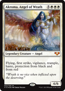Akroma, Angel of Wrath (From the Vault: Angels) Medium Play Foil