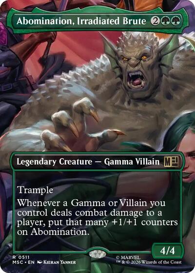 Abomination, Irradiated Brute (Borderless) (Commander: Marvel Super Heroes) Near Mint Foil