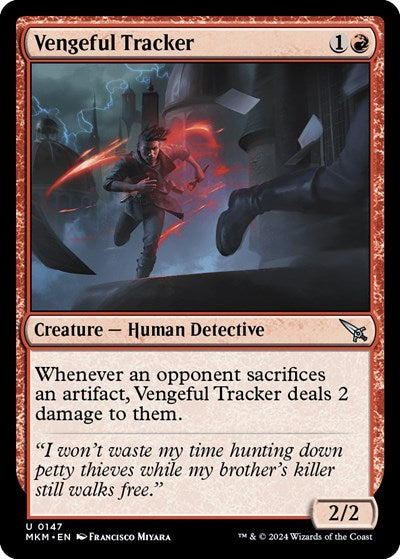 Vengeful Tracker (Murders at Karlov Manor) Light Play Foil