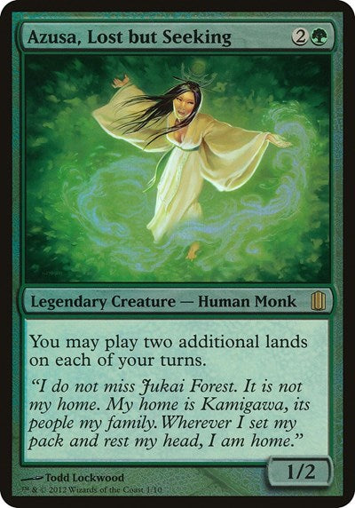Azusa, Lost but Seeking (Commander's Arsenal) (Oversize Cards) Near Mint Foil