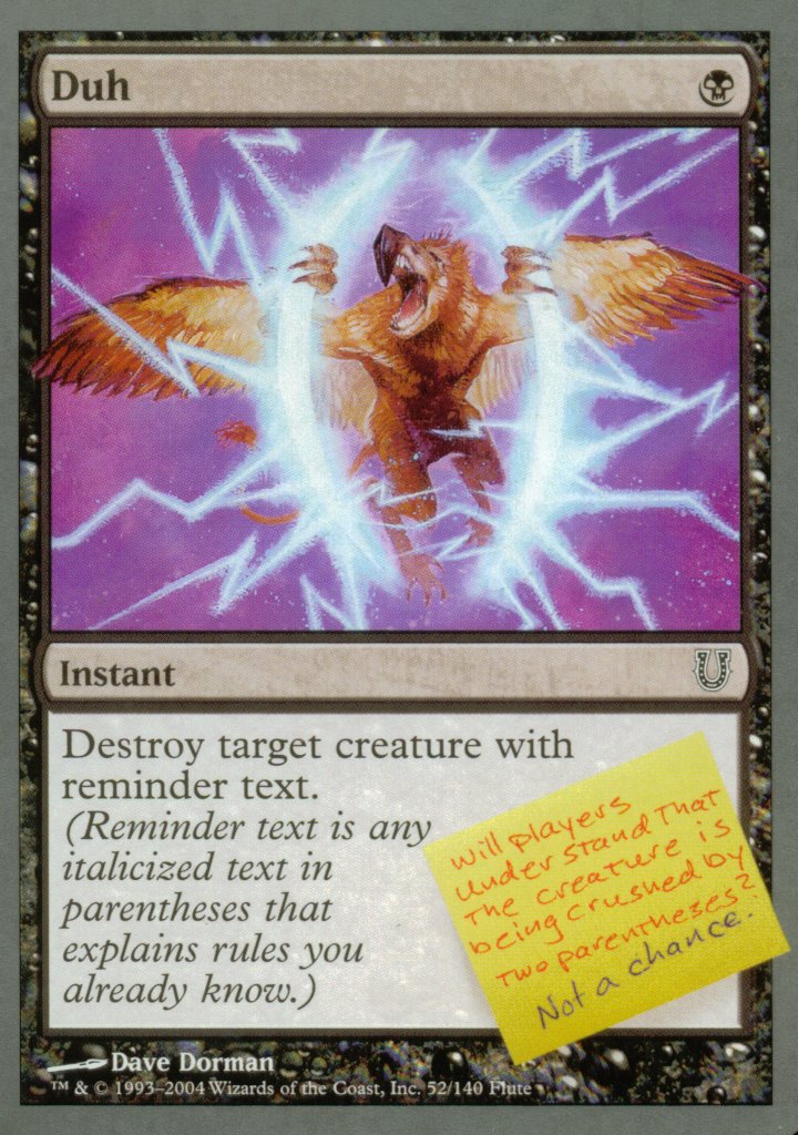 Duh (Unhinged) Damaged / Poor Foil