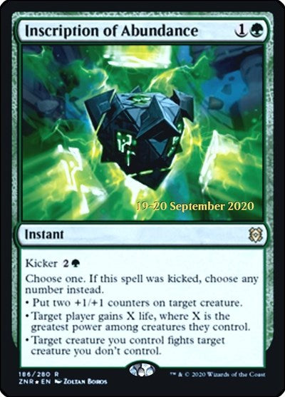 Inscription of Abundance (Promos: Prerelease Cards) Near Mint Foil