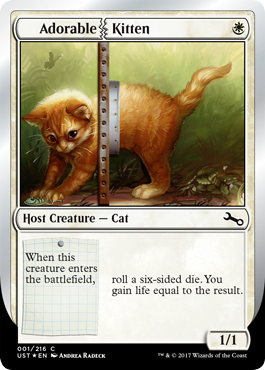 Adorable Kitten (Unstable) Light Play Foil