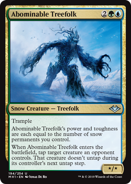 Abominable Treefolk (Modern Horizons) Light Play Foil