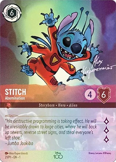 Stitch - Abomination (Alternate Art) (Disney100 Promos) Near Mint Holofoil