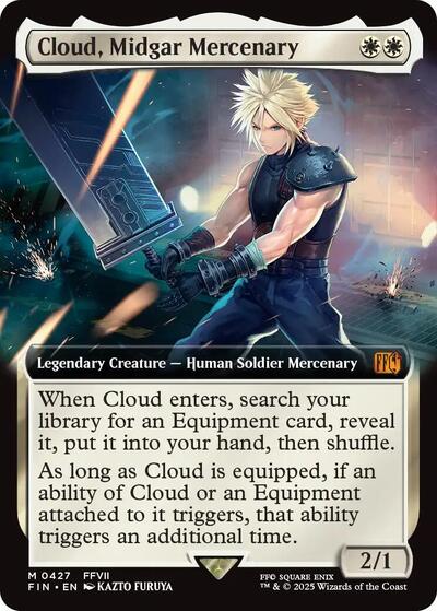 Cloud, Midgar Mercenary (Extended Art) (Universes Beyond: FINAL FANTASY) Near Mint Foil
