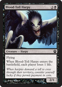 Blood-Toll Harpy (Theros) Light Play Foil