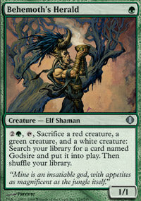Behemoth's Herald (Shards of Alara) Medium Play Foil