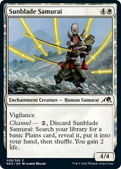 Sunblade Samurai (Kamigawa: Neon Dynasty) Medium Play
