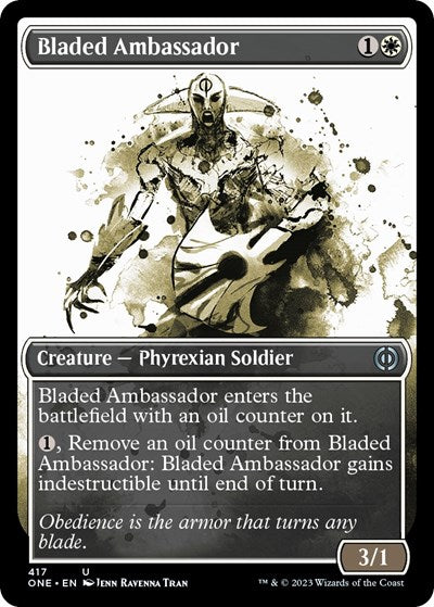 Bladed Ambassador (Showcase) (Step-and-Compleat Foil) (Phyrexia: All Will Be One) Near Mint Foil