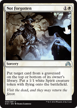 Not Forgotten (Shadows Over Innistrad) Medium Play