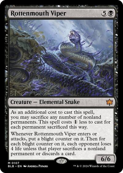 Rottenmouth Viper (Bloomburrow) Light Play Foil