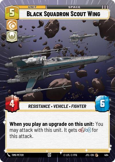 Black Squadron Scout Wing (Hyperspace) (Jump to Lightspeed) Near Mint