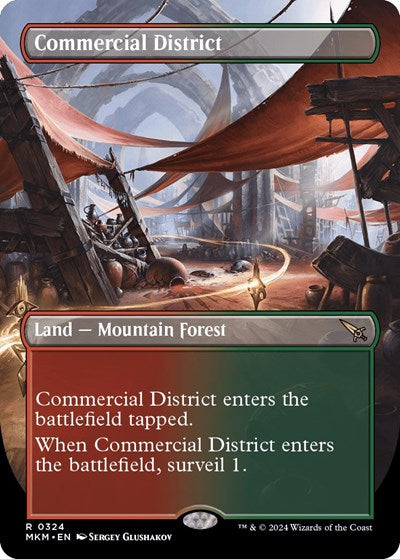 Commercial District (Borderless) (Murders at Karlov Manor) Near Mint Foil
