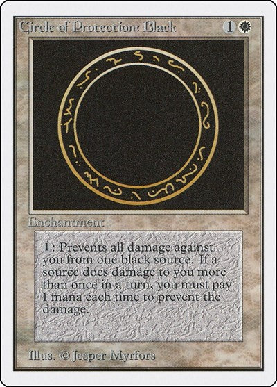 Circle of Protection: Black (Unlimited) Heavy Play