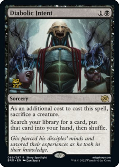 Diabolic Intent (Promos: Prerelease Cards) Light Play Foil