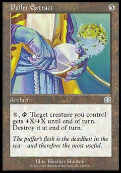 Puffer Extract (Mercadian Masques) Medium Play Foil