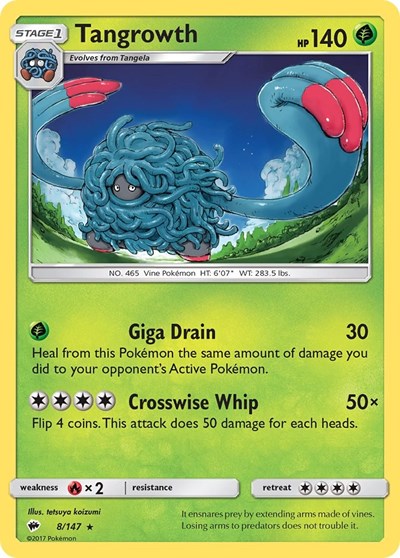 Tangrowth (SM - Burning Shadows) Light Play Reverse Holofoil