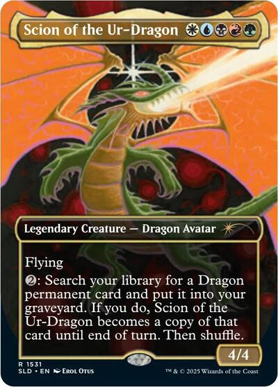 Scion of the Ur-Dragon (Rainbow Foil) (Secret Lair) Light Play Foil