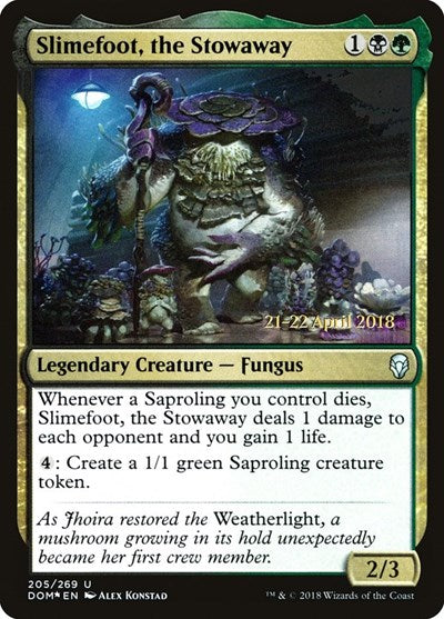 Slimefoot, the Stowaway (Promos: Prerelease Cards) Light Play Foil