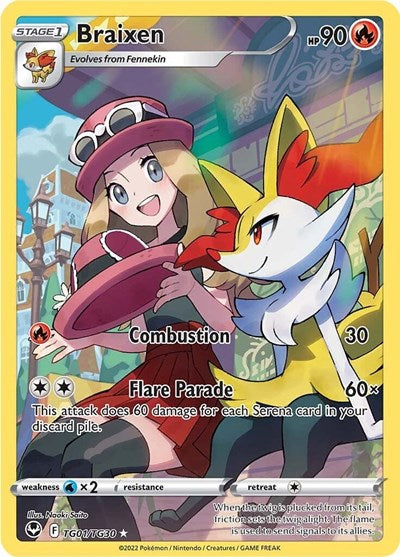 Braixen (SWSH12: Silver Tempest Trainer Gallery) Light Play Holofoil