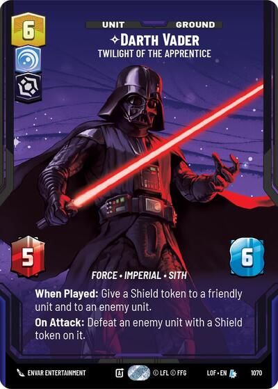 Darth Vader Twilight of the Apprentice (Prestige Foil) (Legends of the Force) Near Mint Foil