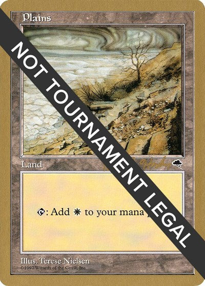 Plains (Dead Tree) - 1998 Brian Hacker (TMP) (World Championship Decks) Medium Play
