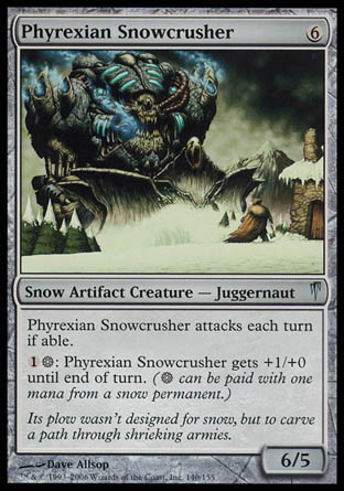 Phyrexian Snowcrusher (Coldsnap) Light Play