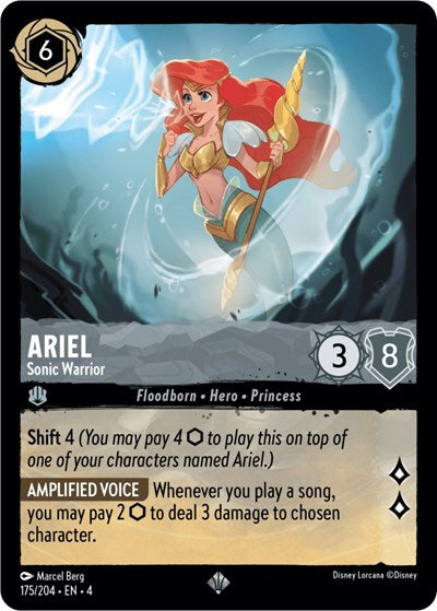 Ariel - Sonic Warrior (Ursula's Return) Near Mint Cold Foil