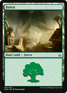 Forest (198) (Hour of Devastation) Light Play Foil