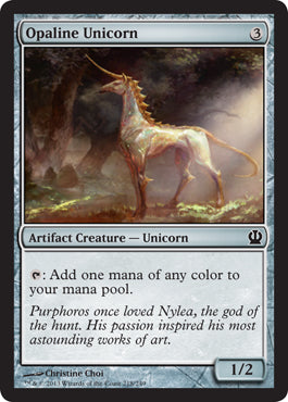 Opaline Unicorn (Theros) Medium Play Foil