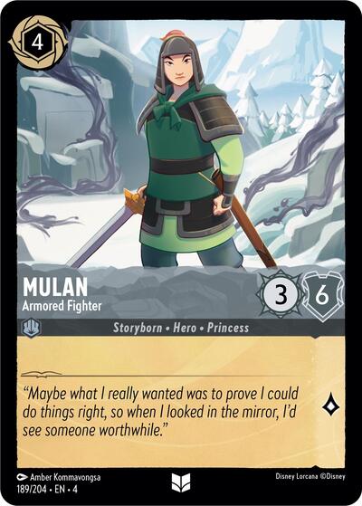 Mulan - Armored Fighter (Ursula's Return) Near Mint Cold Foil