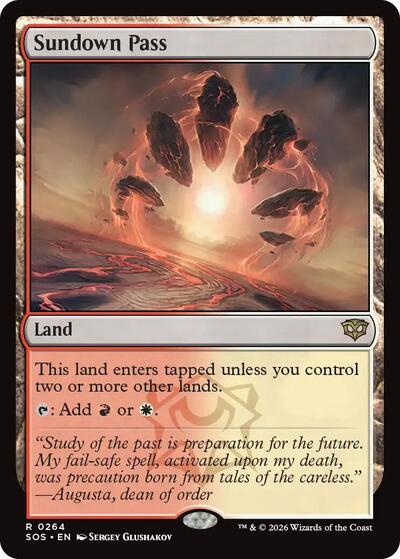 Sundown Pass (Secrets of Strixhaven) Light Play Foil
