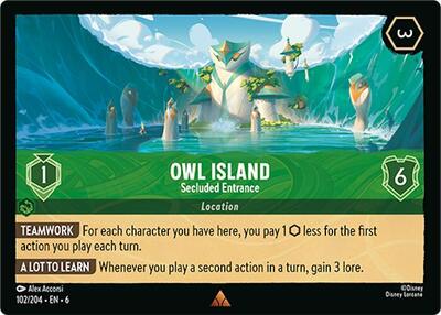 Owl Island - Secluded Entrance (Azurite Sea) Near Mint Cold Foil