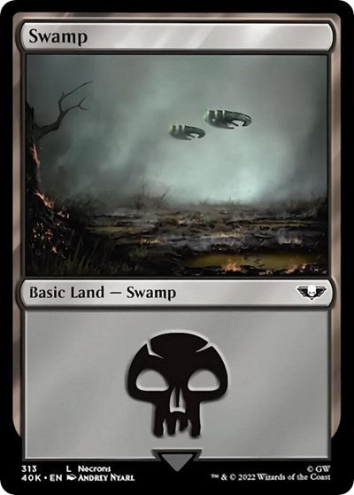 Swamp (313) (Surge Foil) (Universes Beyond: Warhammer 40K) Near Mint Foil