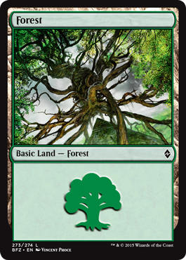 Forest (273) (Battle for Zendikar) Near Mint