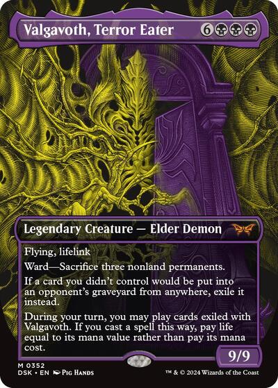 Valgavoth, Terror Eater (Showcase) (Duskmourn: House of Horror) Light Play