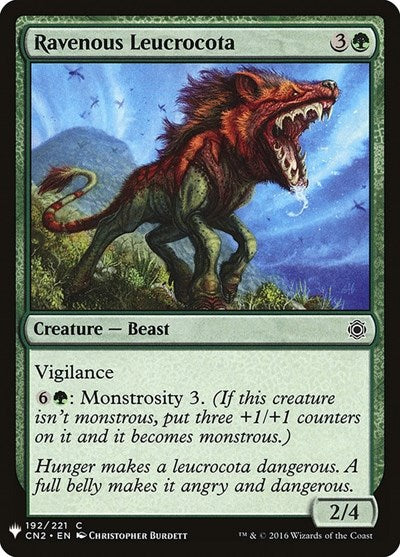 Ravenous Leucrocota (Mystery Booster) Near Mint