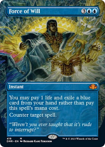 Force of Will (Borderless) (Dominaria Remastered) Near Mint