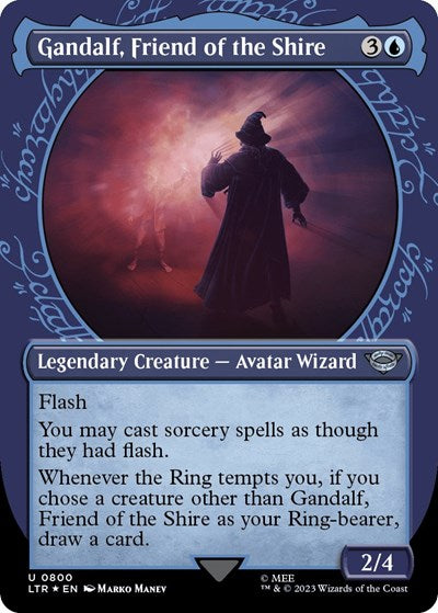 Gandalf, Friend of the Shire (Showcase) (Surge Foil) (Universes Beyond: The Lord of the Rings: Tales of Middle-earth) Near Mint Foil