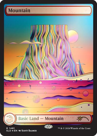 Mountain (1481) (Rainbow Foil) (Secret Lair) Near Mint Foil