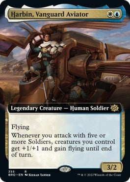 Harbin, Vanguard Aviator (Extended Art) (The Brothers' War) Light Play Foil