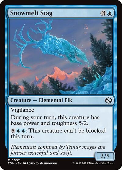 Snowmelt Stag (Tarkir: Dragonstorm) Light Play