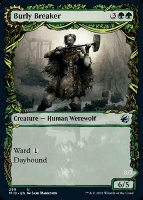 Burly Breaker / Dire-Strain Demolisher (Showcase) (Innistrad: Midnight Hunt) Light Play
