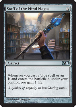 Staff of the Mind Magus (Magic 2014 Core Set) Medium Play