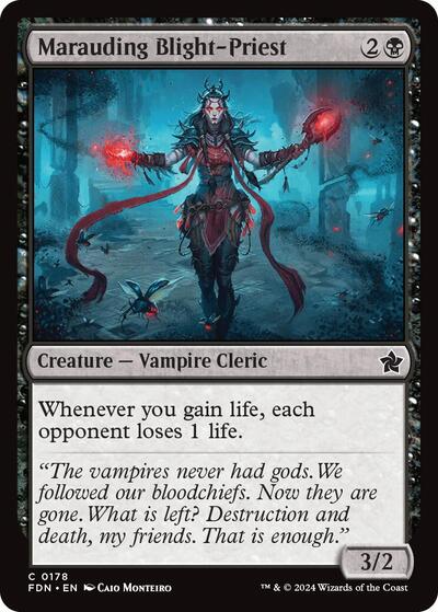 Marauding Blight-Priest (Foundations) Light Play Foil