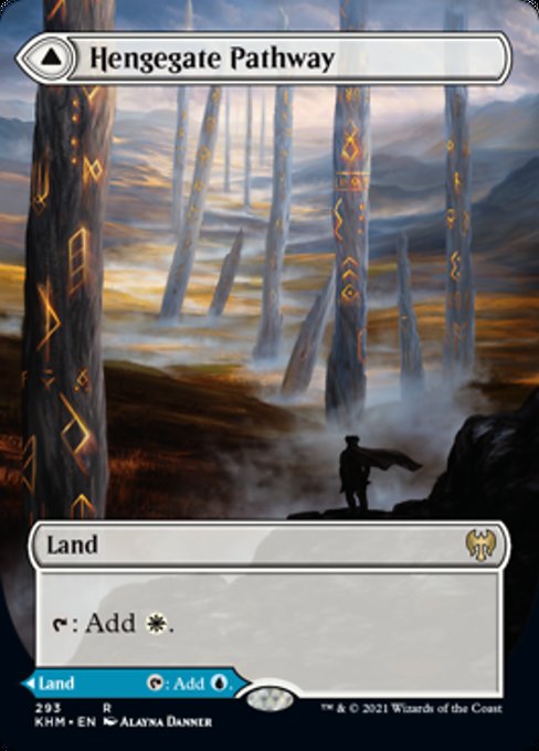 Hengegate Pathway / Mistgate Pathway (Borderless) (Kaldheim) Heavy Play Foil